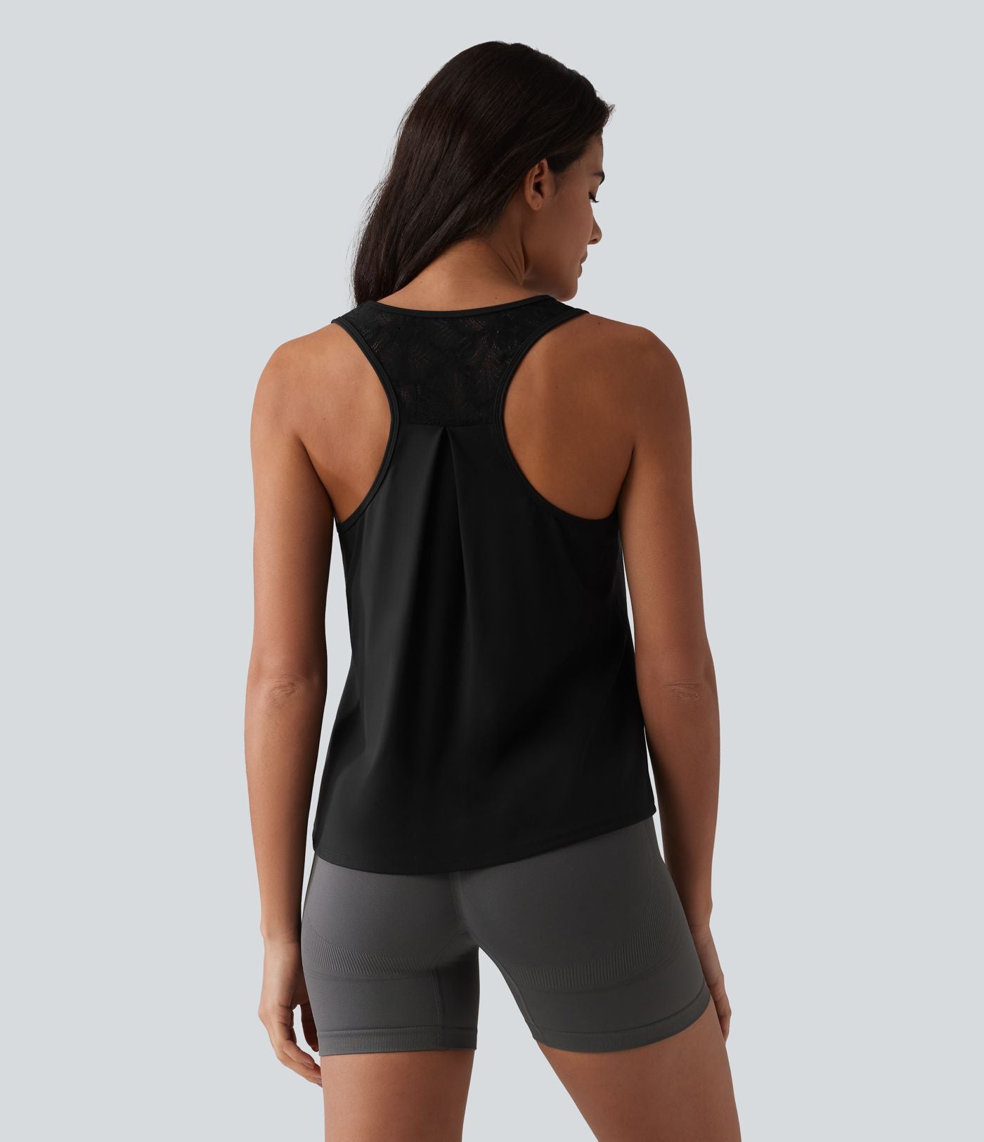 Débardeur de sport dos nageur SoftlyZero™ Airy avec dentelle contrastante effet frais InstantCool, protection solaire UPF50+