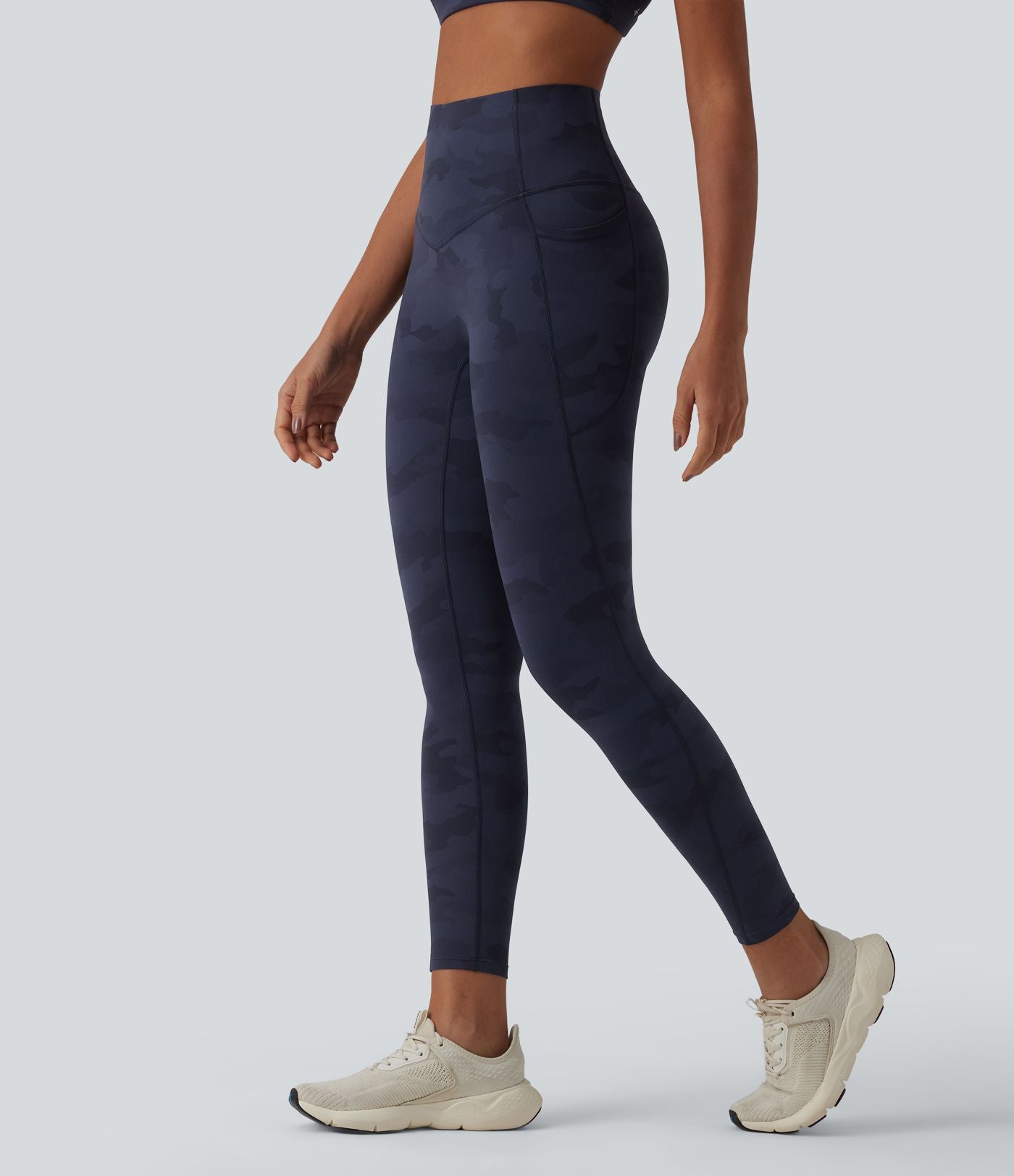 Legging de running Halara UltraSculpt™ gainant taille haute imprimé camouflage avec poches