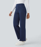 Halara Flex™ Jean Droites Travail en Maille Extensible Taille Haute Plusieurs Poches