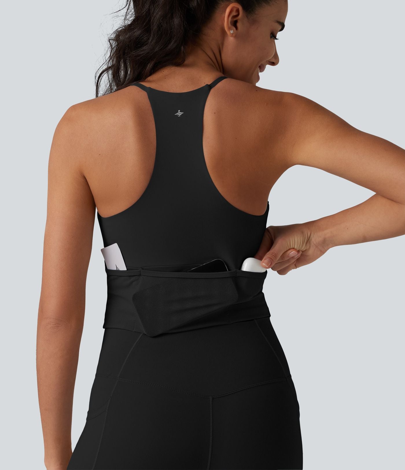 Débardeur de yoga SoftlyZero™ Airy dos nageur effet frais InstantCool avec brassière intégrée, poches, protection solaire UPF50+
