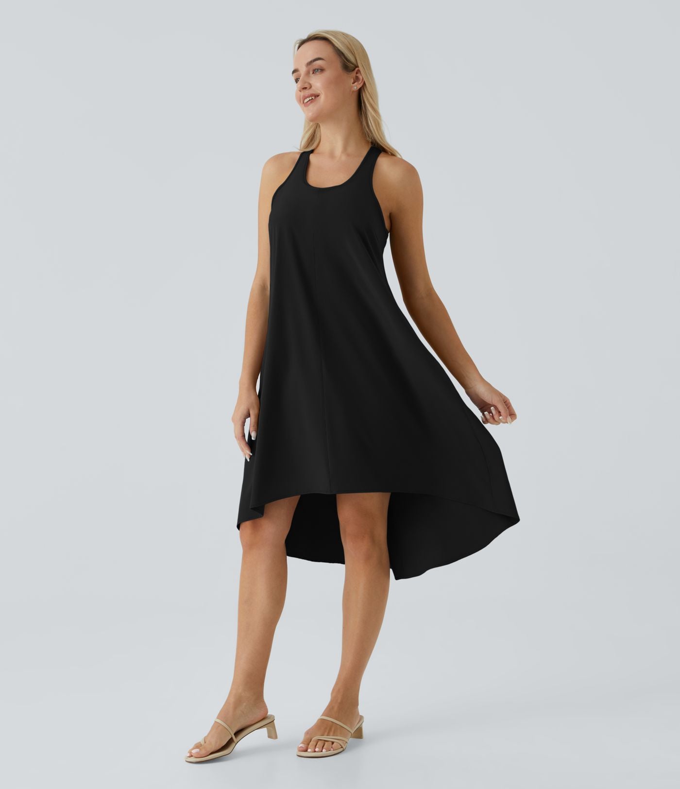 Robe décontractée mi-longue Breezeful™ dos nageur poche latérale fluide asymétrique séchage rapide A-C