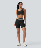 Short cycliste taille haute color block repliable sans couture OneForm Seamless Flow