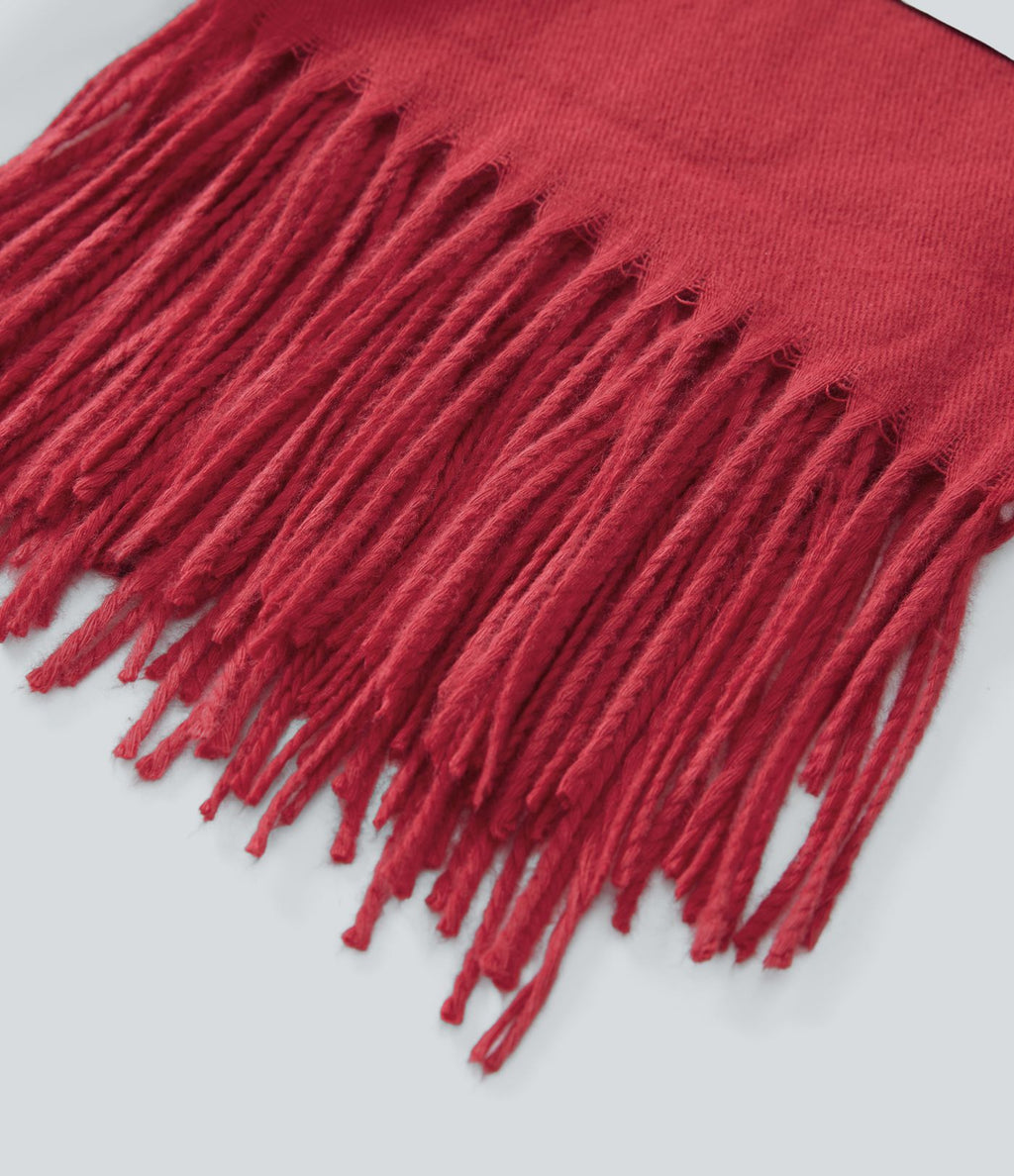 Écharpe décontractée en maille avec franges