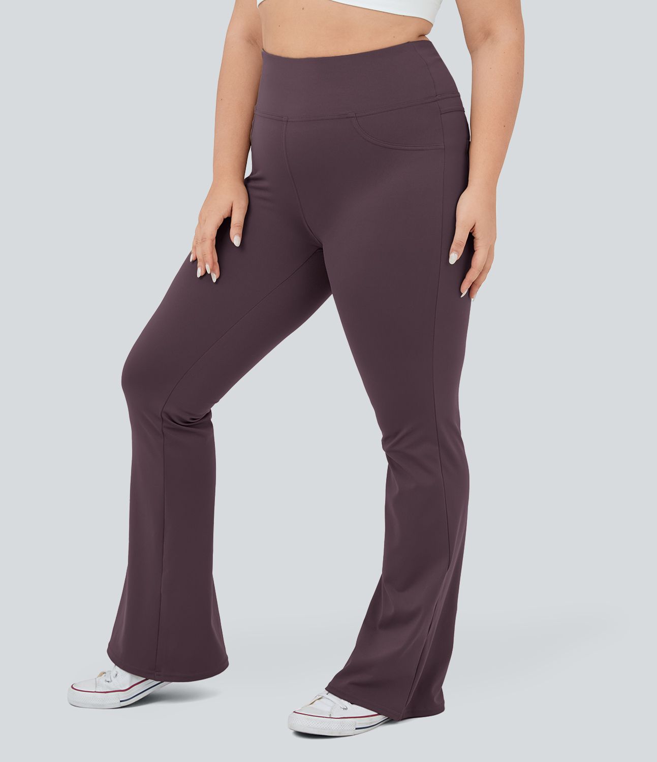 Legging yoga évasé grande taille taille haute DayStretch avec poches