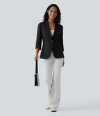 Blazer de travail col châle manches 3/4 avec poches