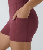 Short de yoga SoftlyZero™ Airy 8,8 cm taille haute poches latérales uni effet frais InstantCool