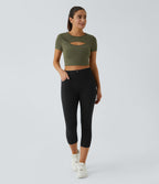 Halara Flex™ Jegging Casual Capri Extensible à Poches Multiples Taille Haute