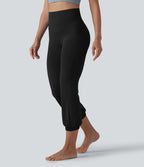 Jogging court SoftlyZero™ taille haute ventre plat coupe ballon avec poches