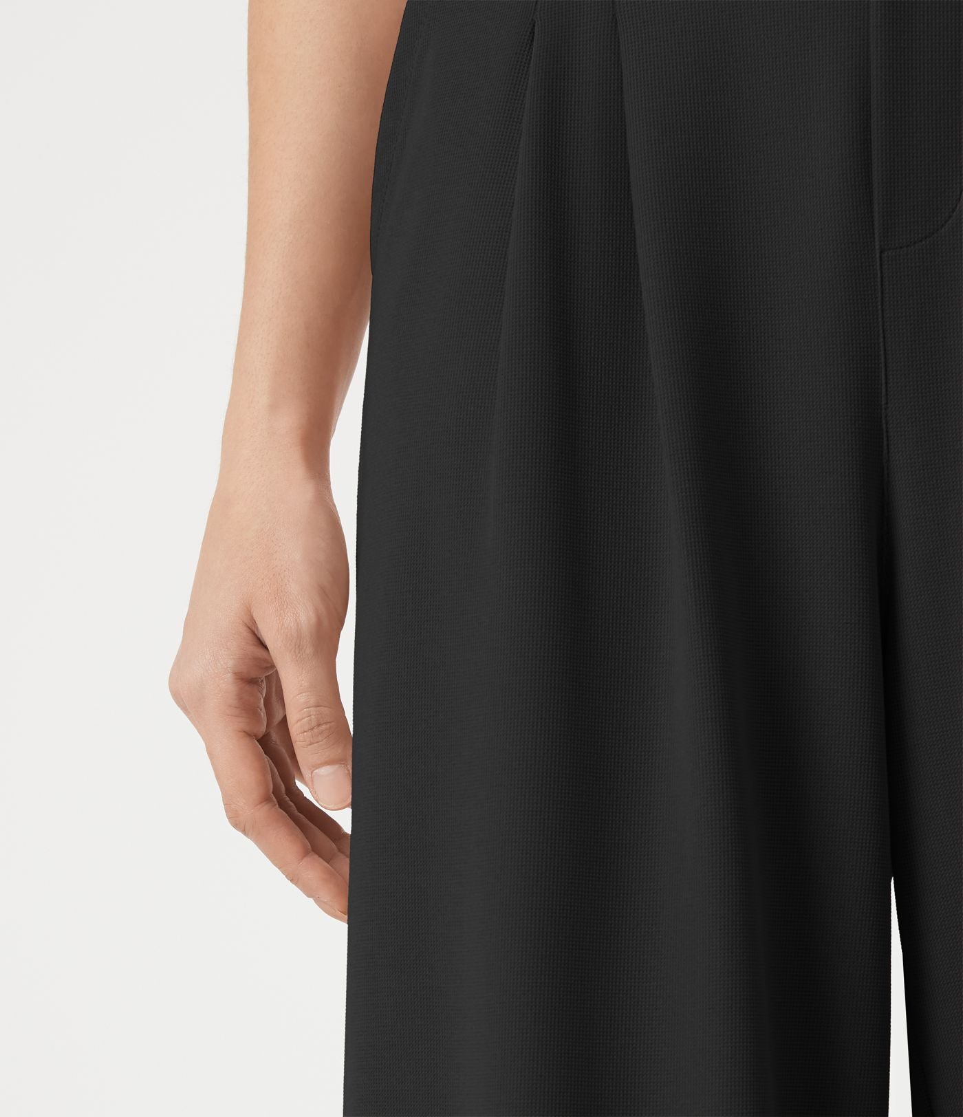 Pantalon tailleur cropped Halara Flex™ taille haute jambes larges en gaufré avec poches