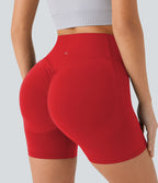Short cycliste 12,5 cm d'entraînement gainant galbant taille haute avec effet scrunch et poches Halara UltraSculpt™