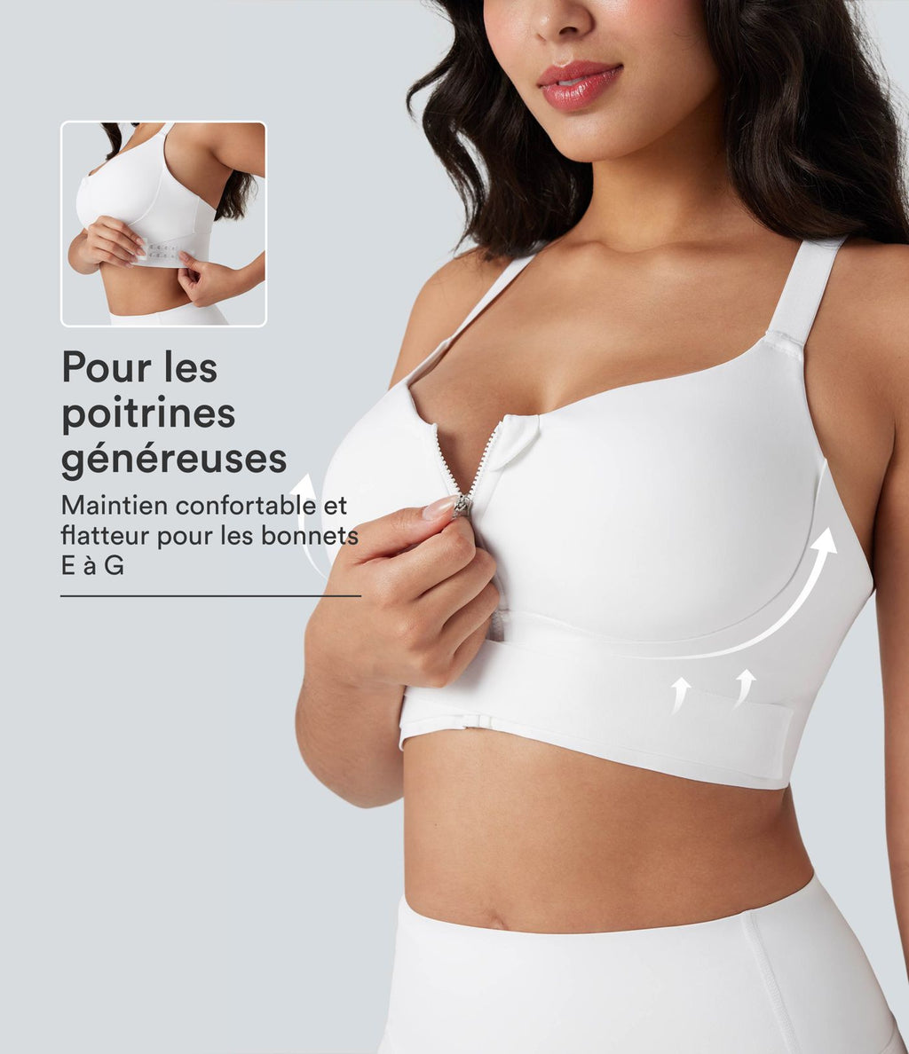 Brassière de sport SpeedWave™ maintien moyen push-up fermeture éclair boucle ajustable séchage rapide running bonnets E-G