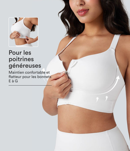Brassière de sport SpeedWave™ maintien moyen push-up fermeture éclair boucle ajustable séchage rapide running bonnets E-G
