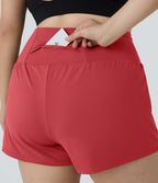 Short 8,8cm Sport Grande Taille 2 en 1 avec Poches Arrière et Poches Latérales Cachées