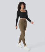 Jogging taille haute Softlyzero™ Plush avec cordon de serrage et poches latérales