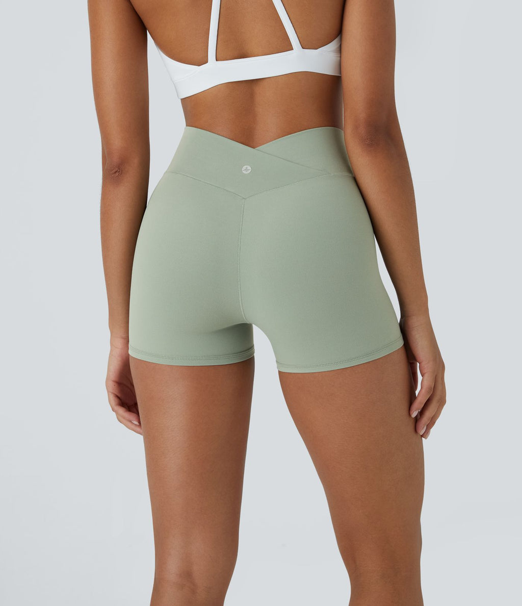 Softlyzero™ Short 7,5cm Biker Taille Haute Croisé Uni