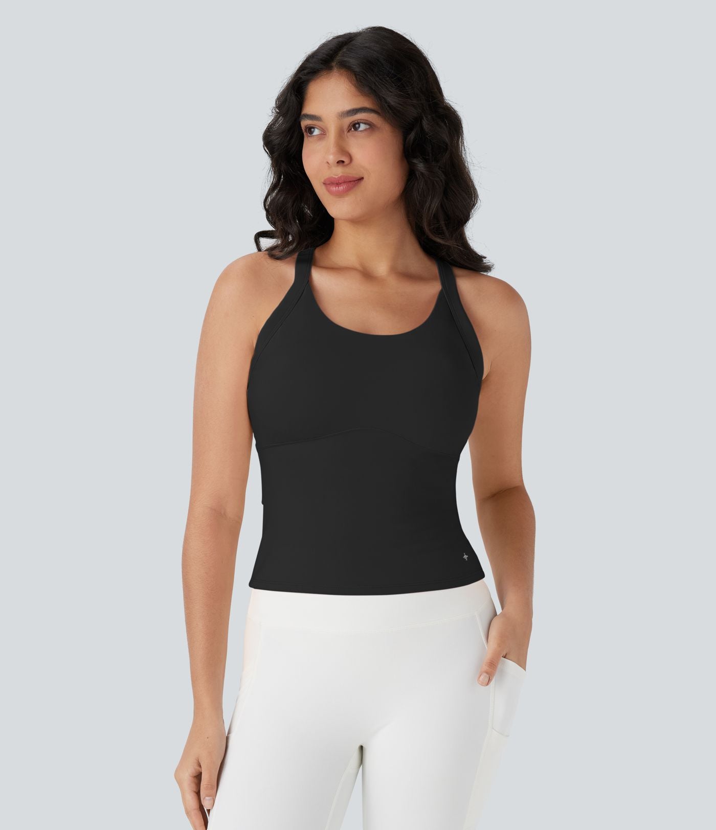 Débardeur yoga SoftlyZero™ Plush à découpes E-G