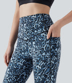 Legging de yoga gainant taille haute imprimé léopard avec poches Halara UltraSculpt™