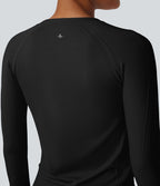Haut de sport yoga manches raglan longues avec passants pouces sans couture OneForm Seamless Flow