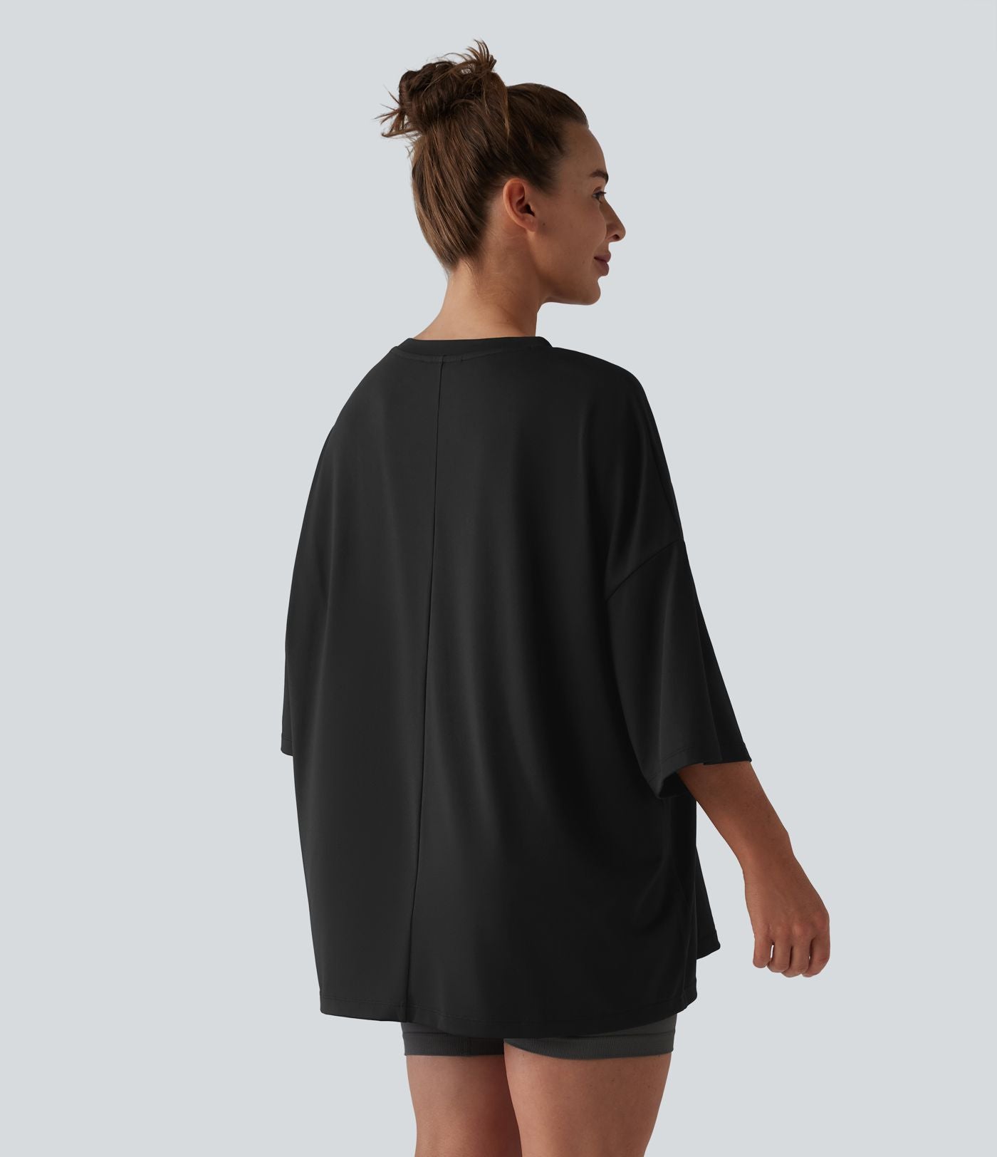 T-shirt décontracté col rond avec poche