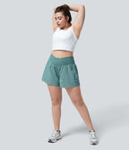 Breezeful™ Short 11,3cm De Yoga 2 En 1 Taille Haute Avec Poche Latérale Croisée Et Séchage Rapide