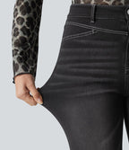 Halara Flex™ Jean slim casual capri taille haute avec fentes et poches