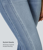 Jean skinny 7/8 décontracté taille basse Halara Flex™ avec poches zippées