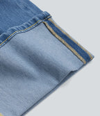 Jean décontracté Halara Flex™ jambe droite taille mi-haute ourlet retroussé avec poches