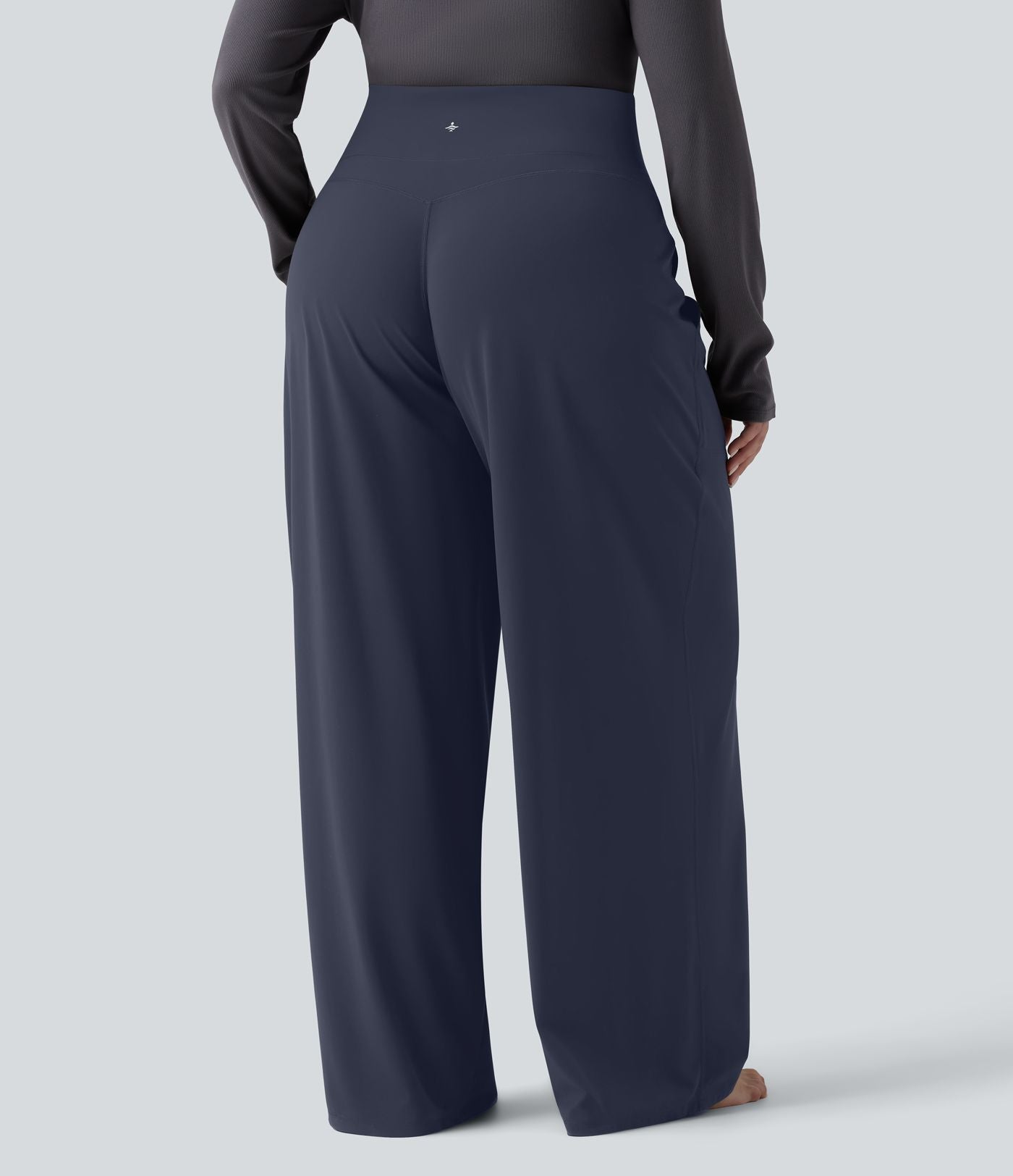 Pantalon de yoga grande taille jambes droites taille haute gainant Halara UltraSculpt™ avec poches