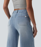 Halara Flex™ Jean large décontracté taille haute gainant avec poches
