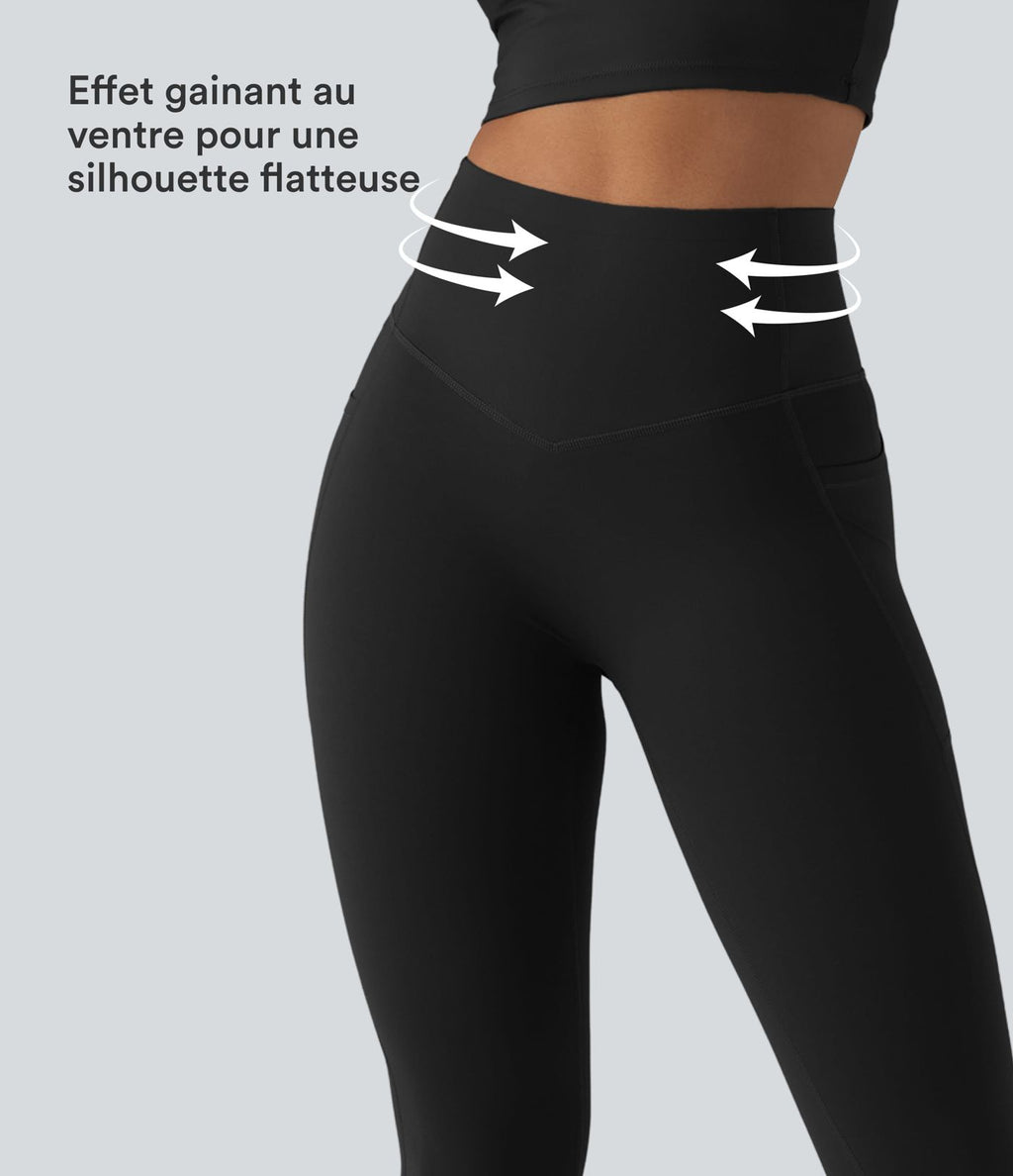 Legging de yoga bootcut Halara UltraSculpt™ taille haute push-up gainant avec poches