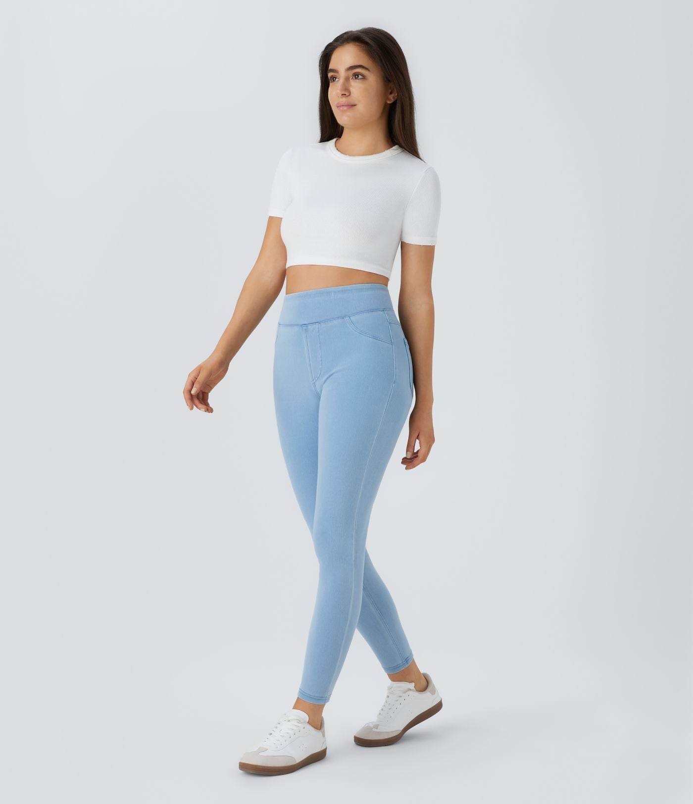 Halara Flex™ Jegging Casual Taille Haute Tricot Extensible Poche Latérale Arrière