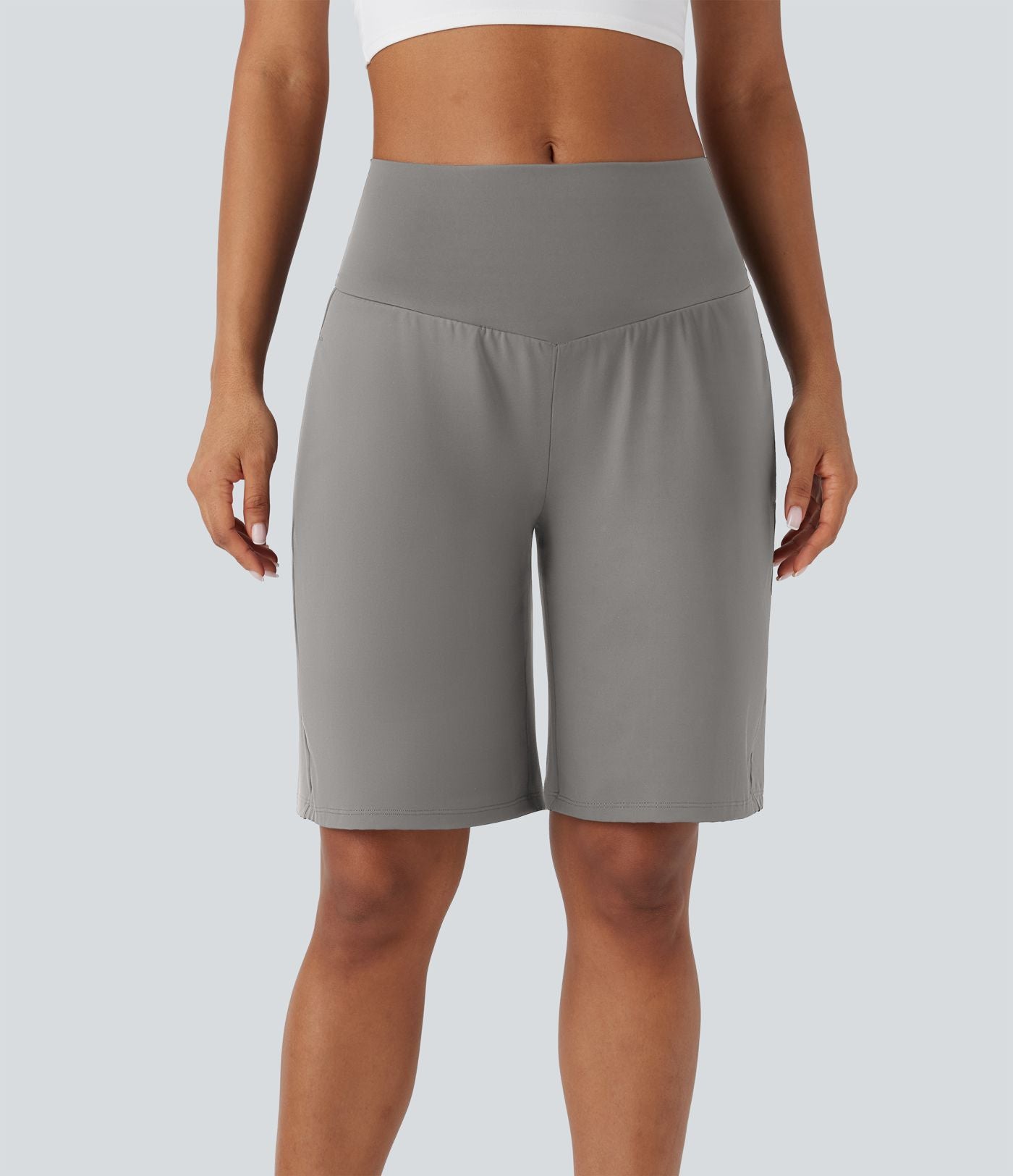 Bermuda SoftlyZero™ Airy de yoga taille haute avec poches multiples et effet frais InstantCool