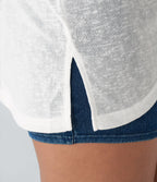Top Casual Oversize Asymétrique Ourlet Fendu Transparent