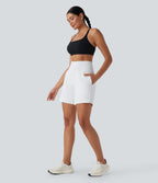Short de yoga SoftlyZero™ Airy 2-en-1 taille très haute avec poches et effet frais InstantCool 17,5 cm