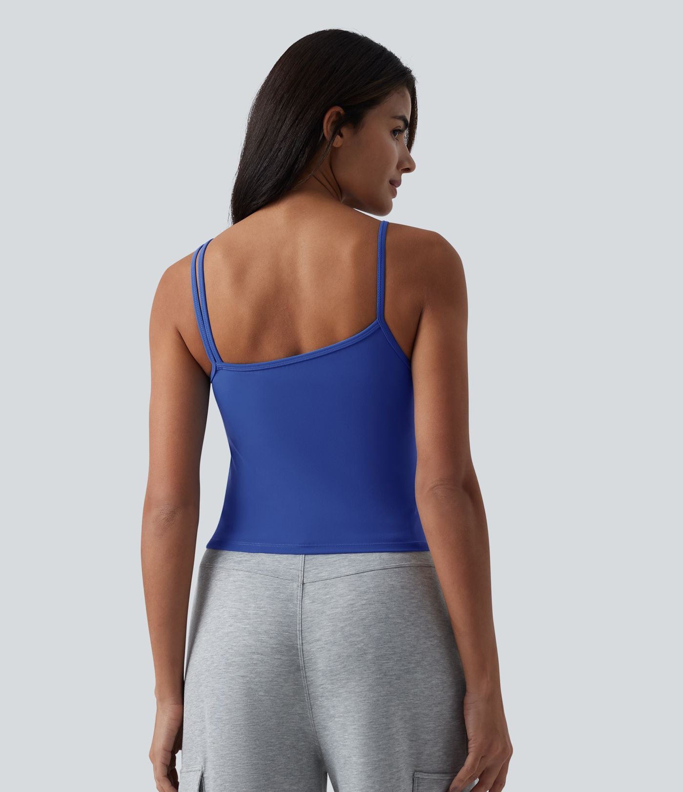 Débardeur casual SoftlyZero™ Plush à encolure asymétrique avec soutien-gorge intégré