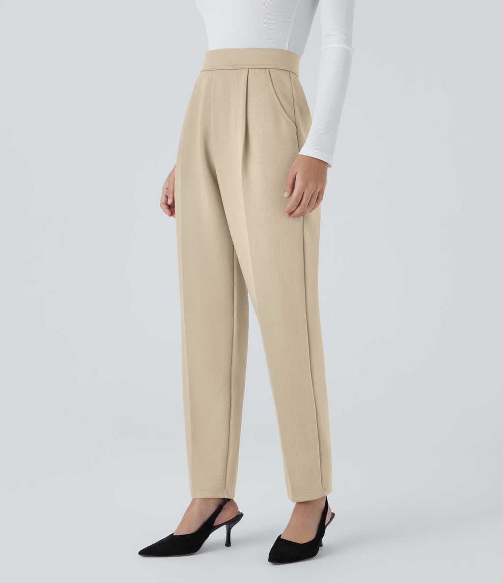 Pantalon de travail Halara Flex™ fuselé, taille haute, avec poches