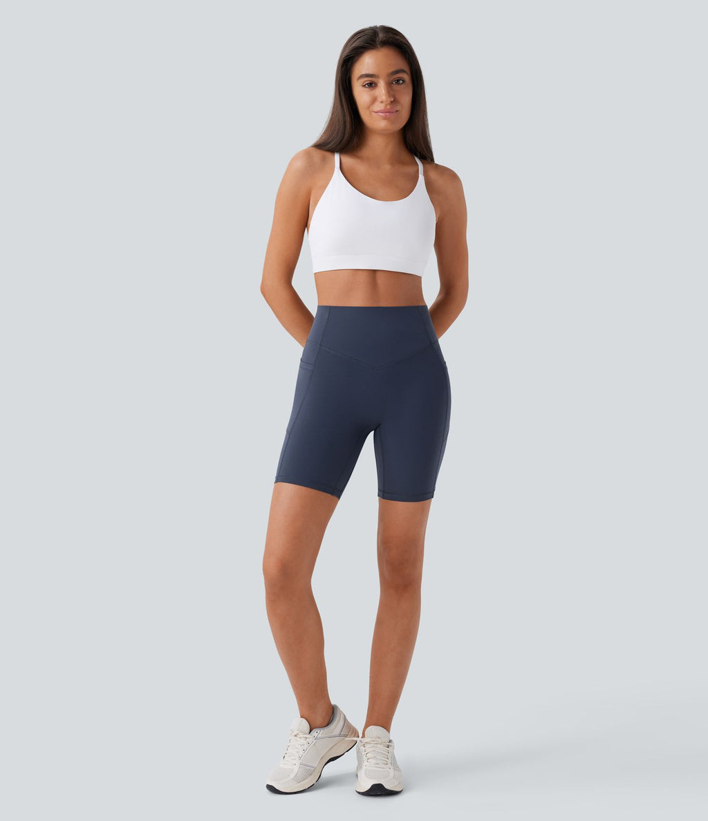 Legging de yoga gainant taille haute chiné à séchage rapide avec poches Halara UltraSculpt™