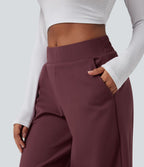 Pantalon 7/8 jambes tonneau taille moyenne DayStretch avec poches