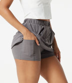 Jupe-short de golf mini taille mi-haute avec poches et porte-tees