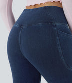 Halara Flex™ Jegging Travail Tricoté Extensible Lavé Poche Latérale Croisée