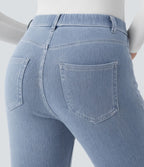 Leggings 7/8 de travail en denim taille haute avec poches Halara Flex™