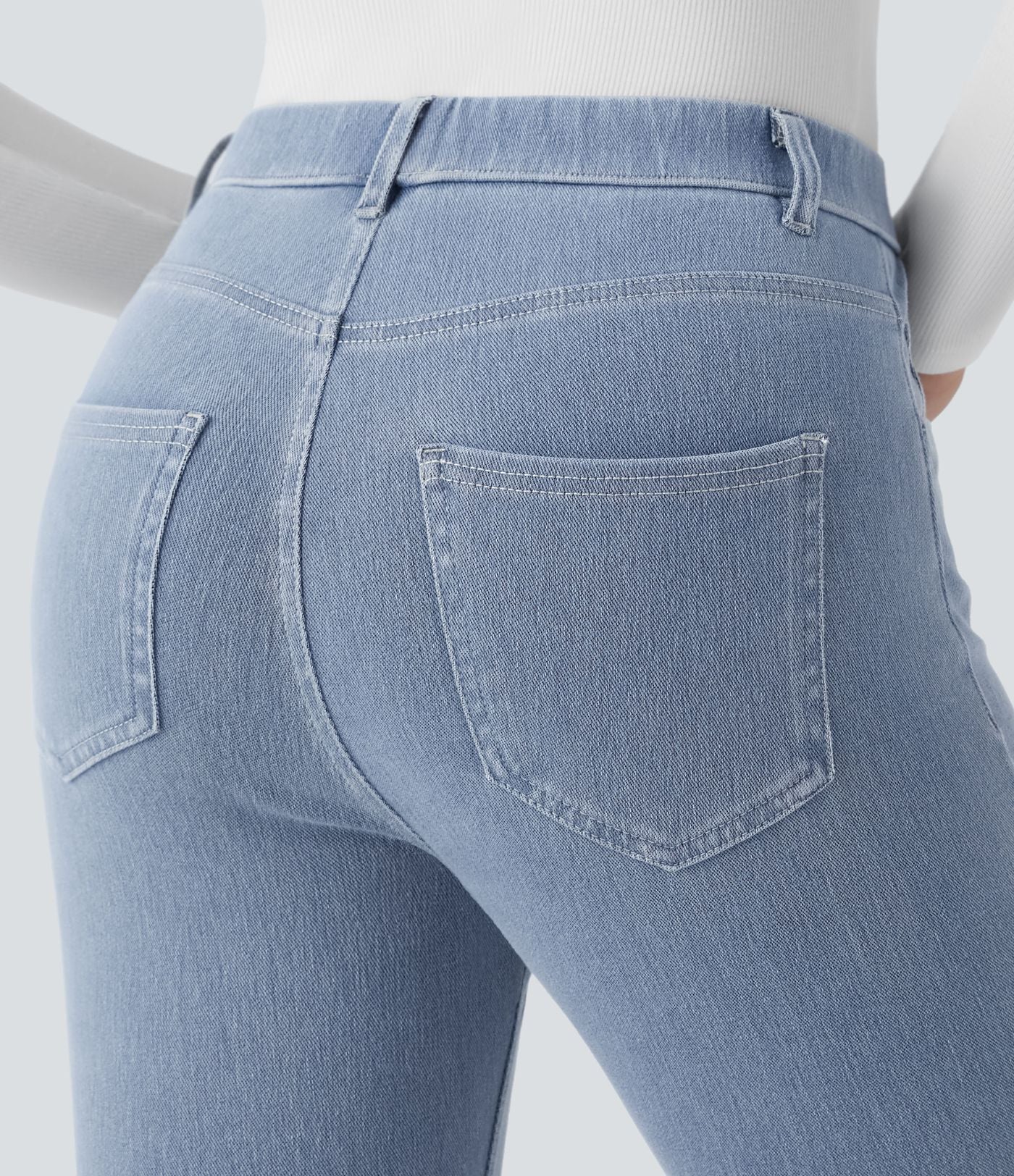 Leggings 7/8 de travail en denim taille haute avec poches Halara Flex™