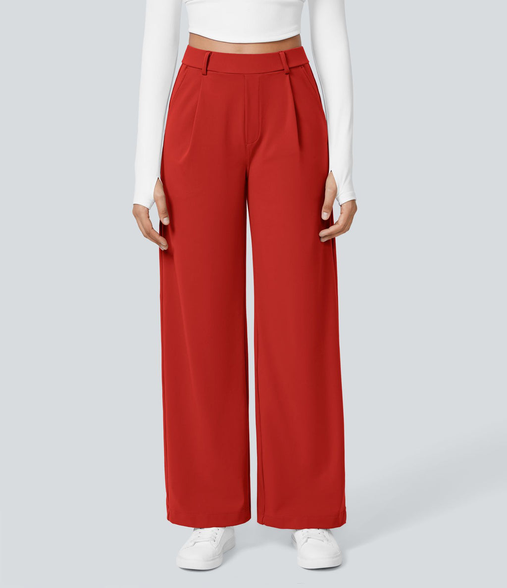 Pantalon tailleur Halara Flex™ DayStretch coupe droite taille haute avec poches