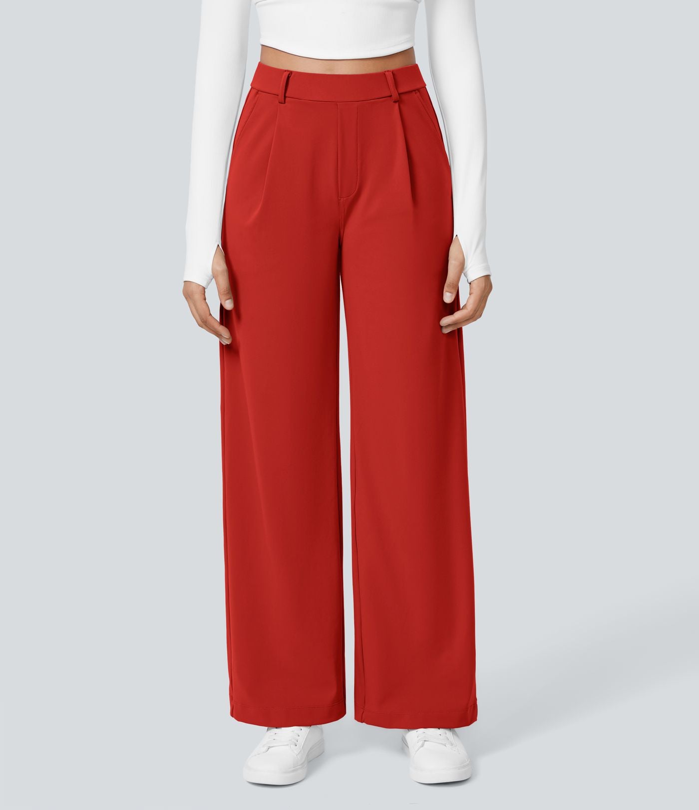 Pantalon tailleur Halara Flex™ DayStretch coupe droite taille haute avec poches