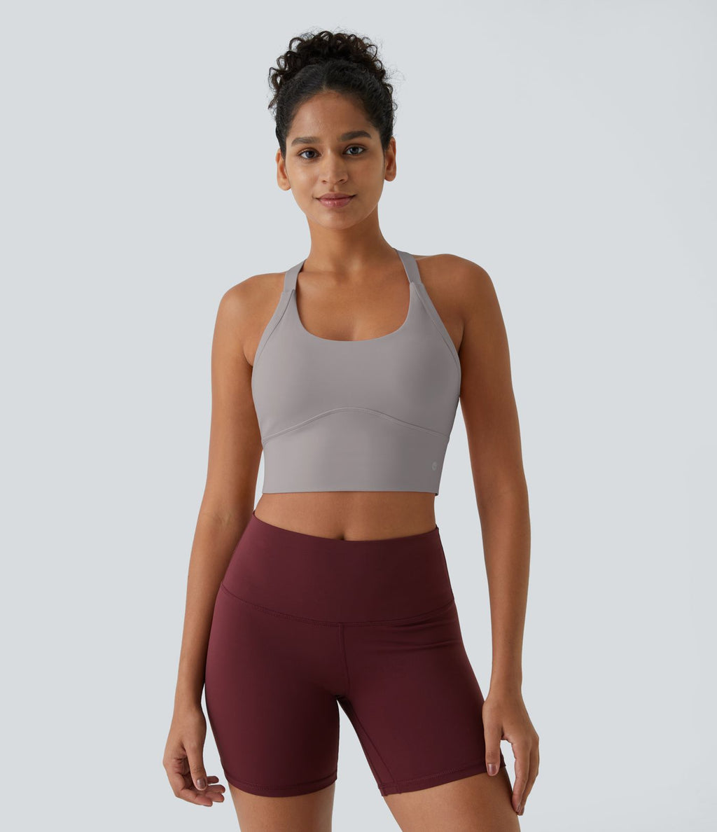 Débardeur yoga court SoftlyZero™ Plush à découpes A-C