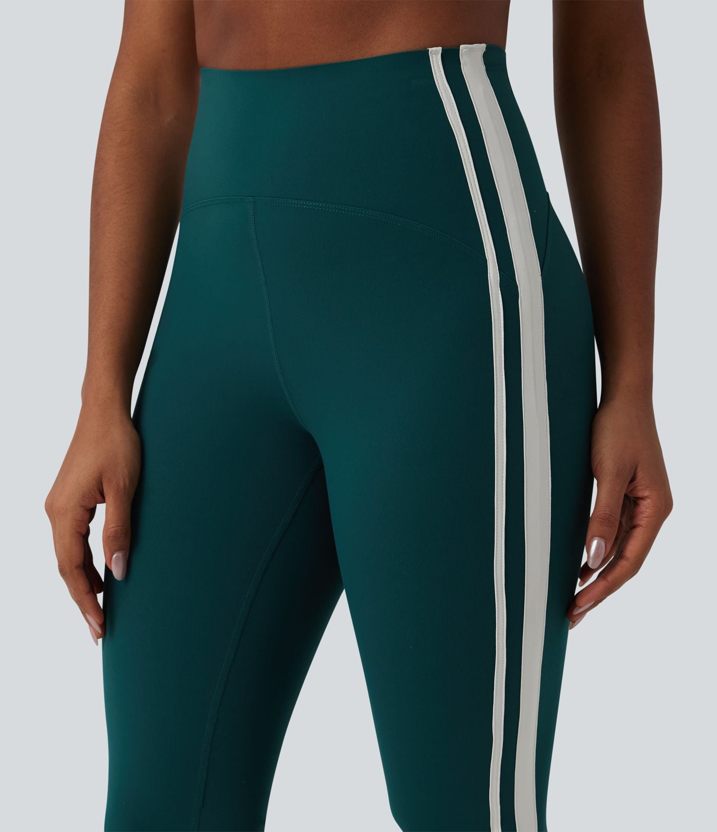 Legging de yoga 7/8 évasé Halara UltraSculpt™ taille haute ventre plat avec bandes latérales