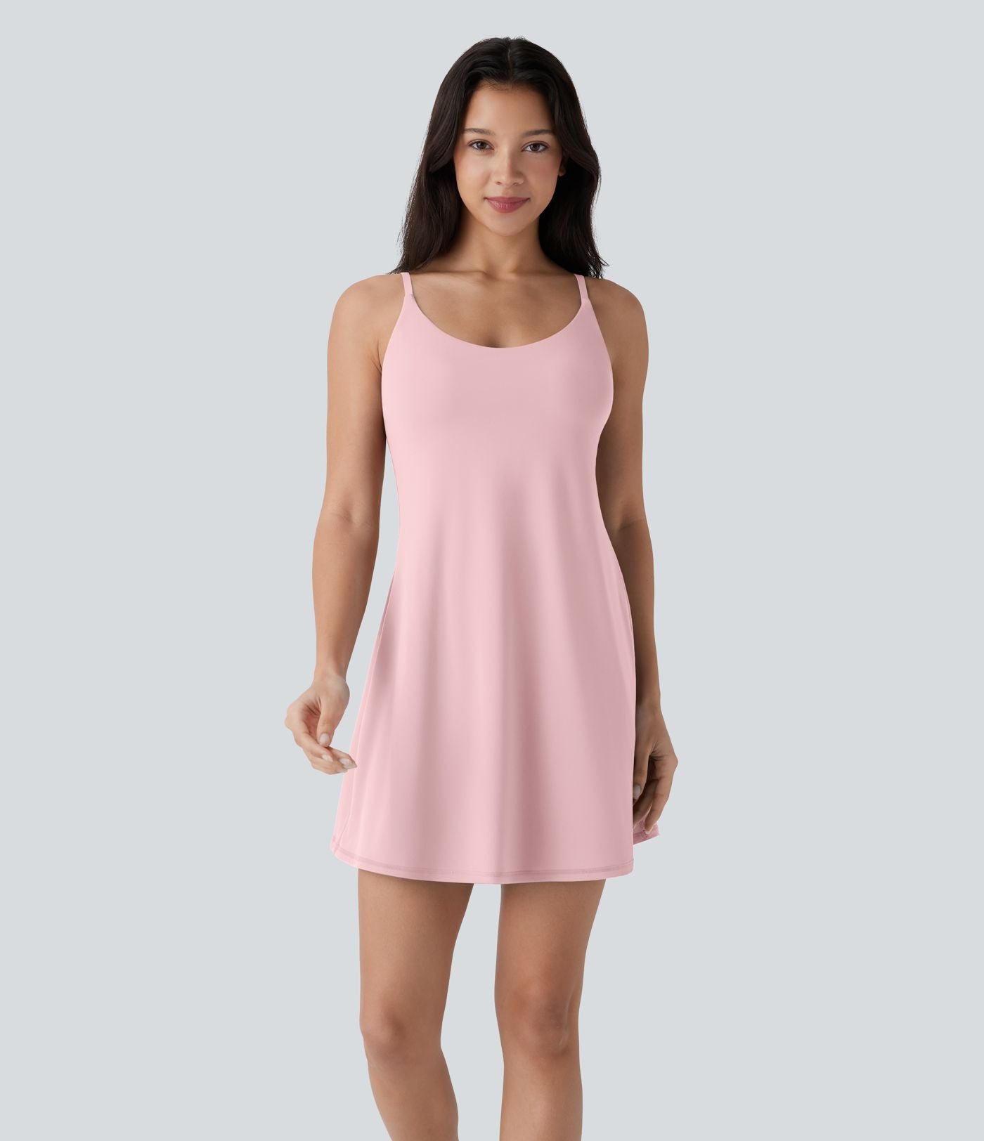 Softlyzero™ Plush Robe de danse courte dos nu avec short intégré - Version Easy Peasy