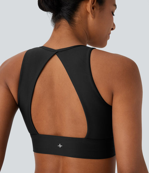 Brassière de sport yoga soutien souple brillant bonnets A-D