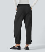 Pantalon de travail fuselé taille moyenne avec largeur ajustable Halara Flex™ DayStretch avec poches