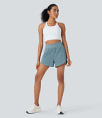 Short yoga 2-en-1 Breezeful™ taille haute croisé séchage rapide avec poches multiples